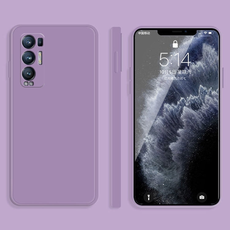 Solid Color Imitation Liquid Silicone Straight Edge Dropproof Full Coverage Protective Case, For OPPO Reno5 Pro, For OPPO Reno5 Pro+