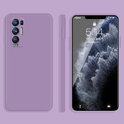 Solid Color Imitation Liquid Silicone Straight Edge Dropproof Full Coverage Protective Case, For OPPO Reno5 Pro, For OPPO Reno5 Pro+