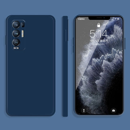 Solid Color Imitation Liquid Silicone Straight Edge Dropproof Full Coverage Protective Case, For OPPO Reno5 Pro, For OPPO Reno5 Pro+