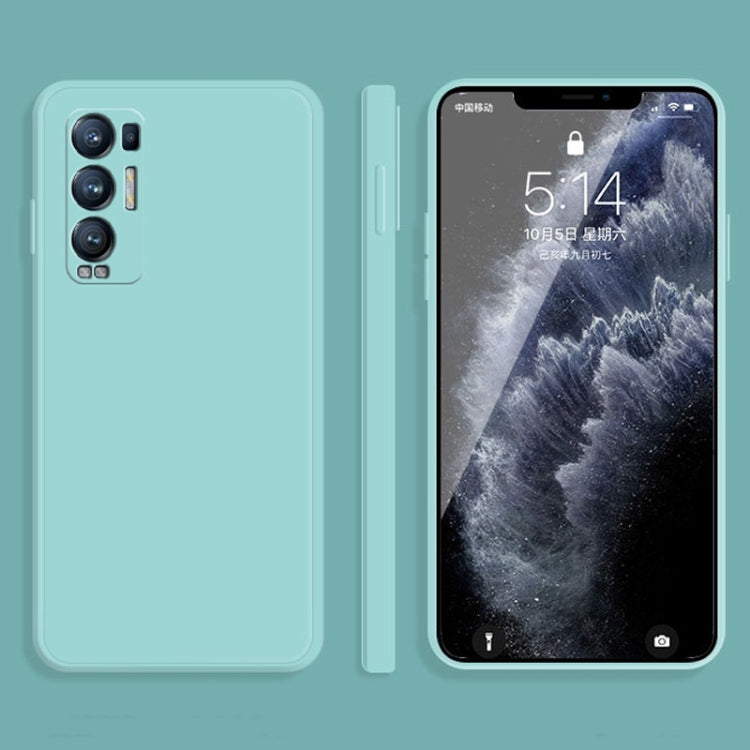 Solid Color Imitation Liquid Silicone Straight Edge Dropproof Full Coverage Protective Case, For OPPO Reno5 Pro, For OPPO Reno5 Pro+