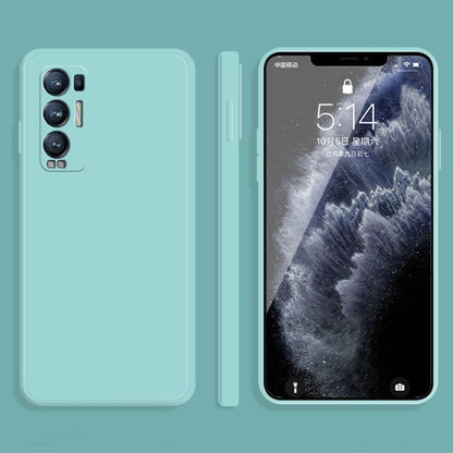 Solid Color Imitation Liquid Silicone Straight Edge Dropproof Full Coverage Protective Case, For OPPO Reno5 Pro, For OPPO Reno5 Pro+