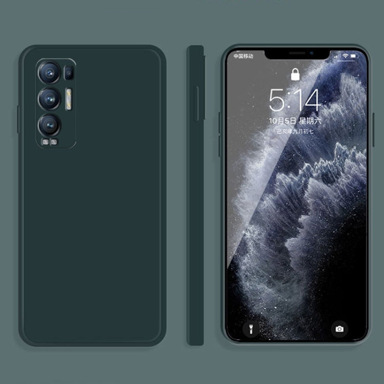 Solid Color Imitation Liquid Silicone Straight Edge Dropproof Full Coverage Protective Case, For OPPO Reno5 Pro, For OPPO Reno5 Pro+