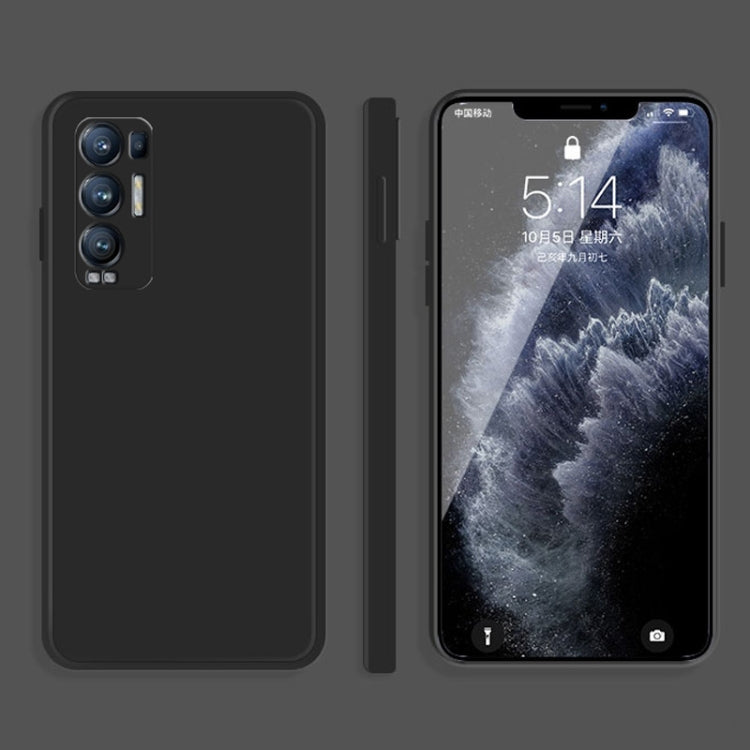 Solid Color Imitation Liquid Silicone Straight Edge Dropproof Full Coverage Protective Case, For OPPO Reno5 Pro, For OPPO Reno5 Pro+
