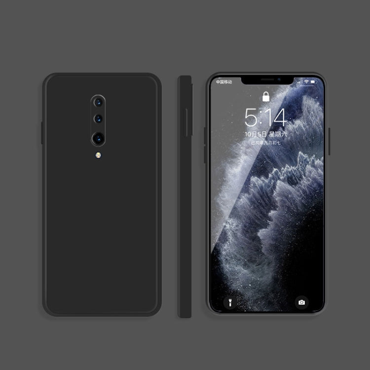 Solid Color Imitation Liquid Silicone Straight Edge Dropproof Full Coverage Protective Case, For OnePlus 7, For OnePlus 7 Pro