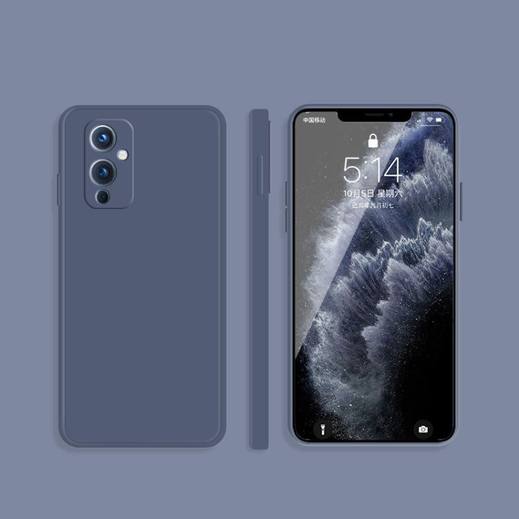 Solid Color Imitation Liquid Silicone Straight Edge Dropproof Full Coverage Protective Case, For OnePlus 8T, For OnePlus 9