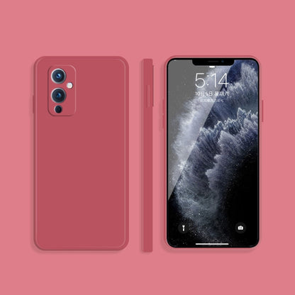Solid Color Imitation Liquid Silicone Straight Edge Dropproof Full Coverage Protective Case, For OnePlus 8T, For OnePlus 9