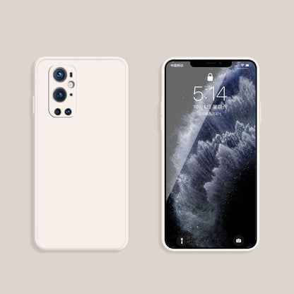 Solid Color Imitation Liquid Silicone Straight Edge Dropproof Full Coverage Protective Case, For OnePlus 9 Pro