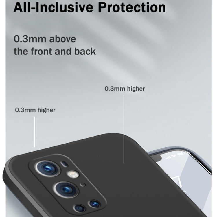 Solid Color Imitation Liquid Silicone Straight Edge Dropproof Full Coverage Protective Case, For OnePlus 9 Pro