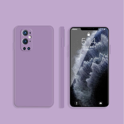 Solid Color Imitation Liquid Silicone Straight Edge Dropproof Full Coverage Protective Case, For OnePlus 9 Pro