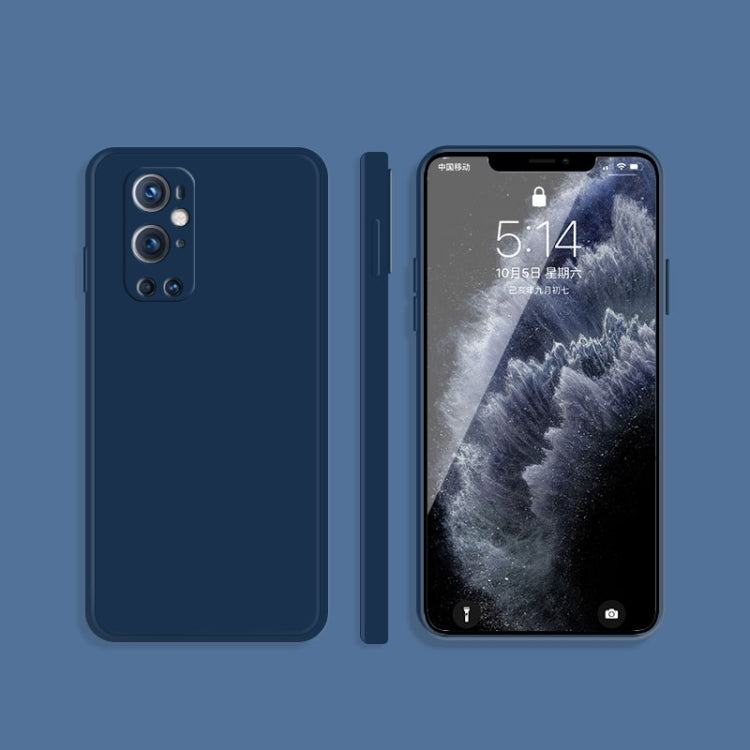 Solid Color Imitation Liquid Silicone Straight Edge Dropproof Full Coverage Protective Case, For OnePlus 9 Pro