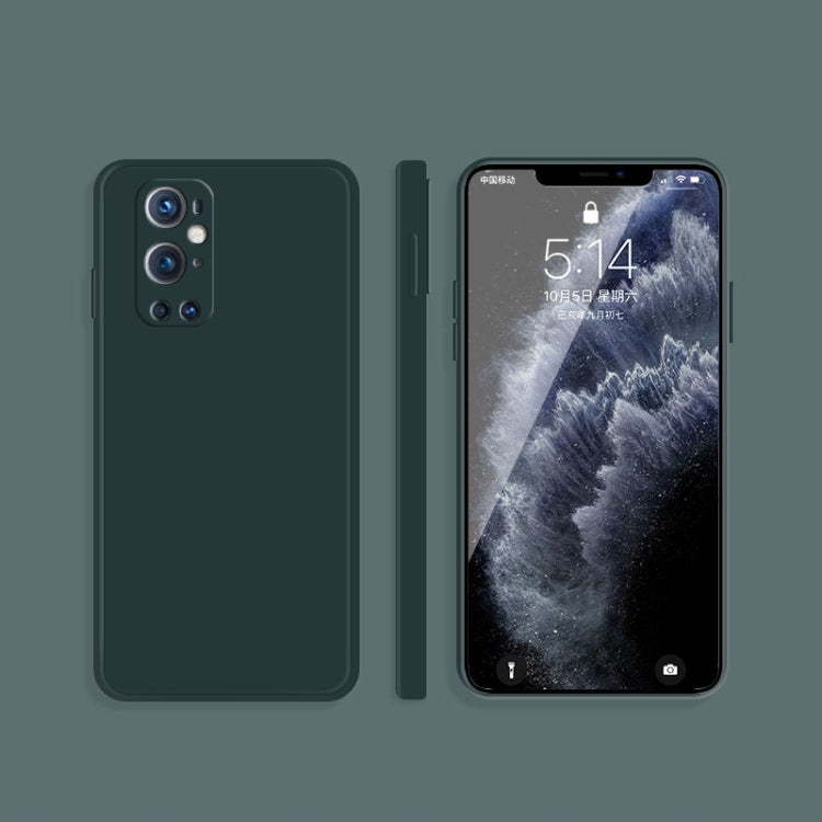 Solid Color Imitation Liquid Silicone Straight Edge Dropproof Full Coverage Protective Case, For OnePlus 9 Pro