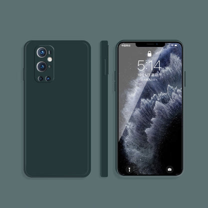 Solid Color Imitation Liquid Silicone Straight Edge Dropproof Full Coverage Protective Case, For OnePlus 9 Pro