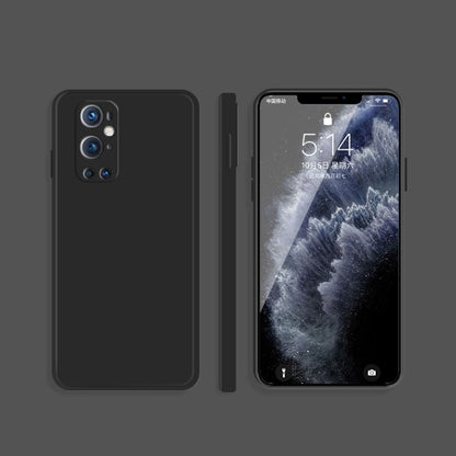 Solid Color Imitation Liquid Silicone Straight Edge Dropproof Full Coverage Protective Case, For OnePlus 9 Pro