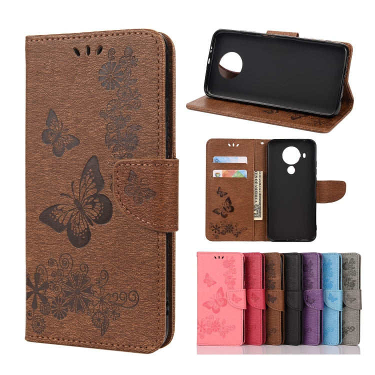 Butterflies Embossing Horizontal Flip Leather Case with Holder & Card Slots & Wallet, For Motorola Moto G30, For Nokia 5.4, For Xiaomi Redmi Note 10 Pro