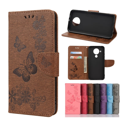 Butterflies Embossing Horizontal Flip Leather Case with Holder & Card Slots & Wallet, For Motorola Moto G30, For Nokia 5.4, For Xiaomi Redmi Note 10 Pro