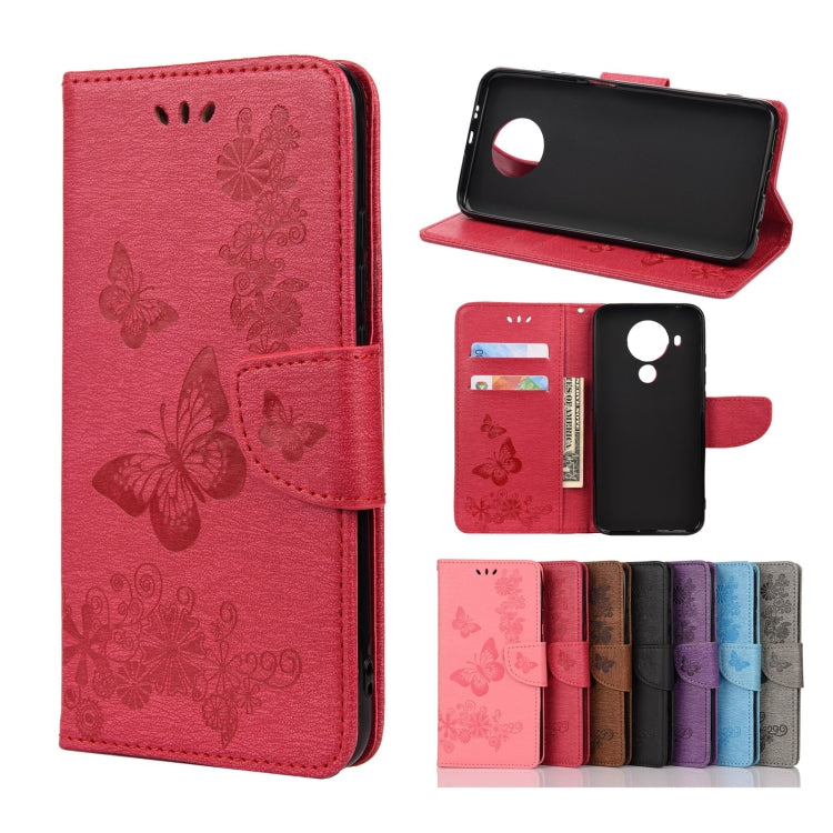 Butterflies Embossing Horizontal Flip Leather Case with Holder & Card Slots & Wallet, For Motorola Moto G30, For Nokia 5.4, For Xiaomi Redmi Note 10 Pro