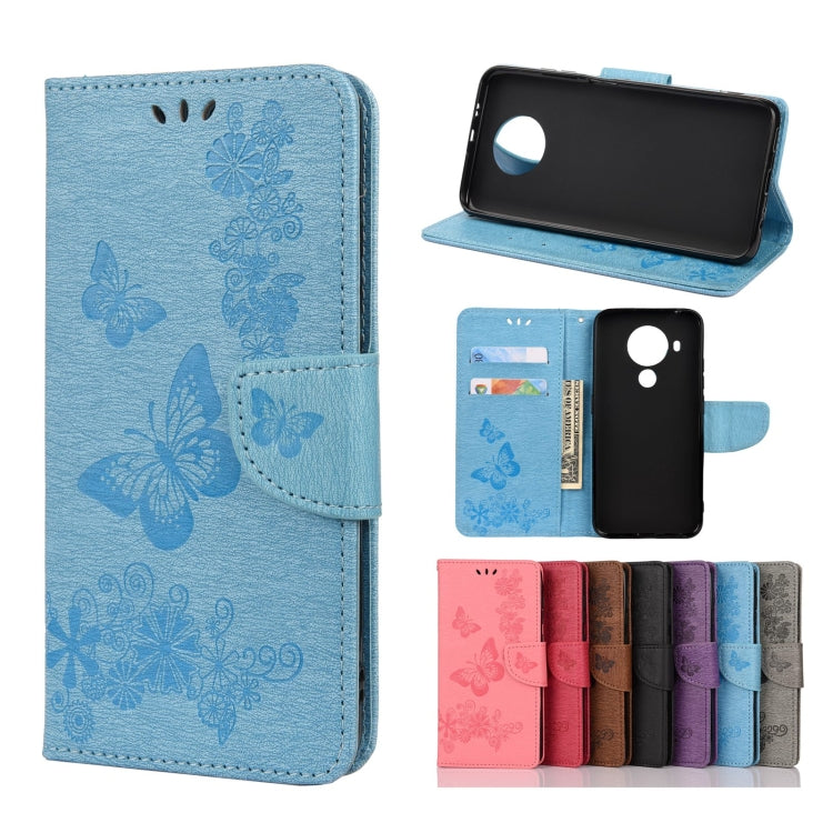 Butterflies Embossing Horizontal Flip Leather Case with Holder & Card Slots & Wallet, For Motorola Moto G30, For Nokia 5.4, For Xiaomi Redmi Note 10 Pro