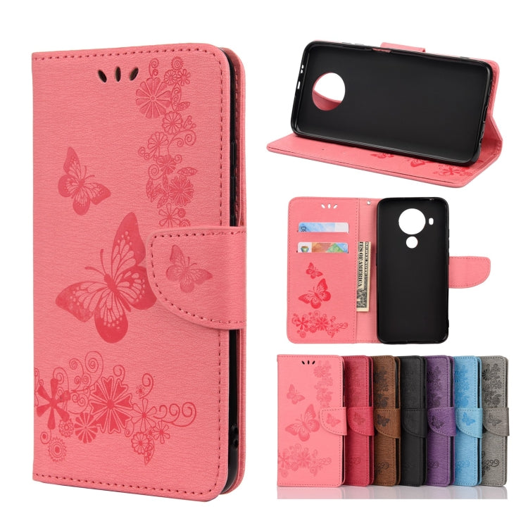 Butterflies Embossing Horizontal Flip Leather Case with Holder & Card Slots & Wallet, For Motorola Moto G30, For Nokia 5.4, For Xiaomi Redmi Note 10 Pro