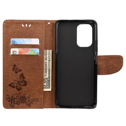 Butterflies Embossing Horizontal Flip Leather Case with Holder & Card Slots & Wallet, For Xiaomi Redmi Note 10 5G, For Xiaomi Redmi Note 10, For Xiaomi Poco F3