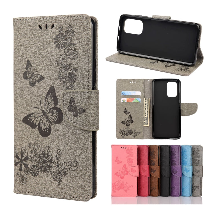 Butterflies Embossing Horizontal Flip Leather Case with Holder & Card Slots & Wallet, For Xiaomi Redmi Note 10 5G, For Xiaomi Redmi Note 10, For Xiaomi Poco F3