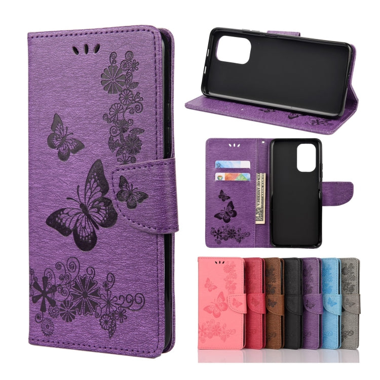 Butterflies Embossing Horizontal Flip Leather Case with Holder & Card Slots & Wallet, For Xiaomi Redmi Note 10S