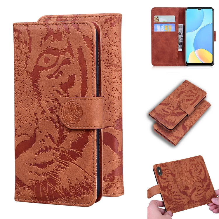 Tiger Embossing Pattern Horizontal Flip Leather Case with Holder & Card Slots & Wallet, For OPPO A15 / A15S, For OPPO A55 5G / A54 4G, For OPPO Realme V11 5G, For OPPO A74 4G / F19 4G