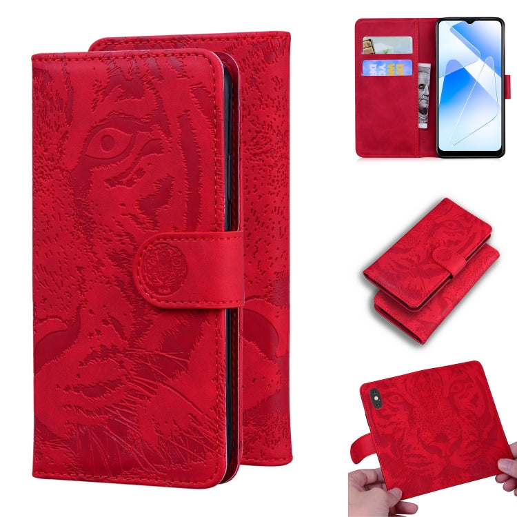 Tiger Embossing Pattern Horizontal Flip Leather Case with Holder & Card Slots & Wallet, For OPPO A15 / A15S, For OPPO A55 5G / A54 4G, For OPPO Realme V11 5G, For OPPO A74 4G / F19 4G