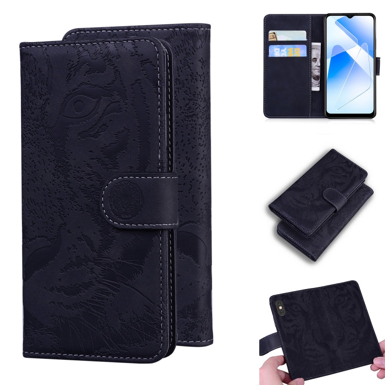 Tiger Embossing Pattern Horizontal Flip Leather Case with Holder & Card Slots & Wallet, For OPPO A15 / A15S, For OPPO A55 5G / A54 4G, For OPPO Realme V11 5G, For OPPO A74 4G / F19 4G