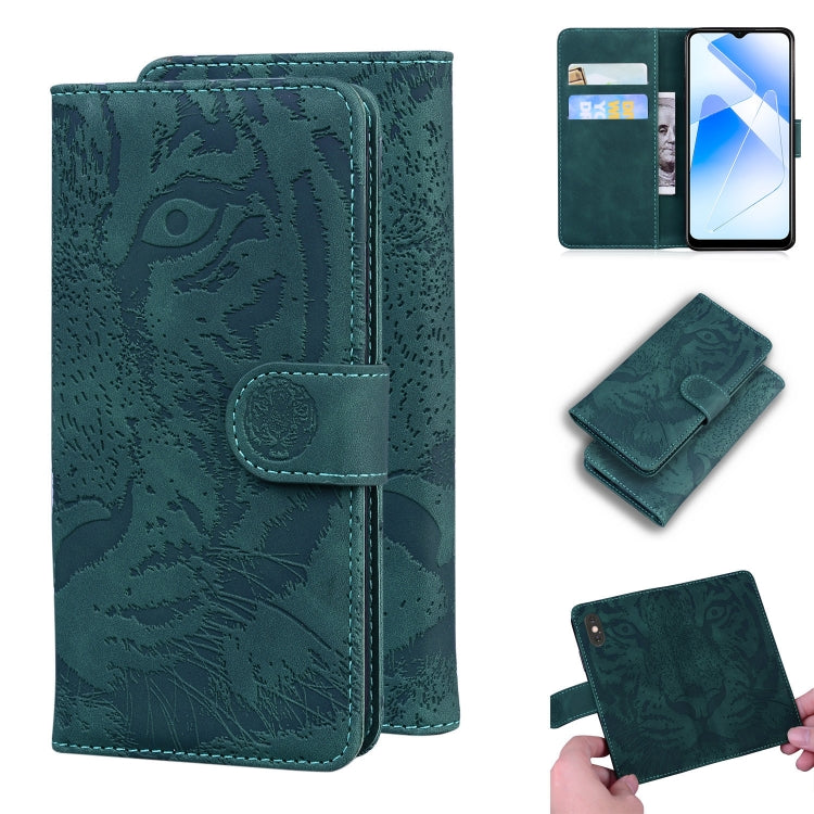 Tiger Embossing Pattern Horizontal Flip Leather Case with Holder & Card Slots & Wallet, For OPPO A15 / A15S, For OPPO A55 5G / A54 4G, For OPPO Realme V11 5G, For OPPO A74 4G / F19 4G