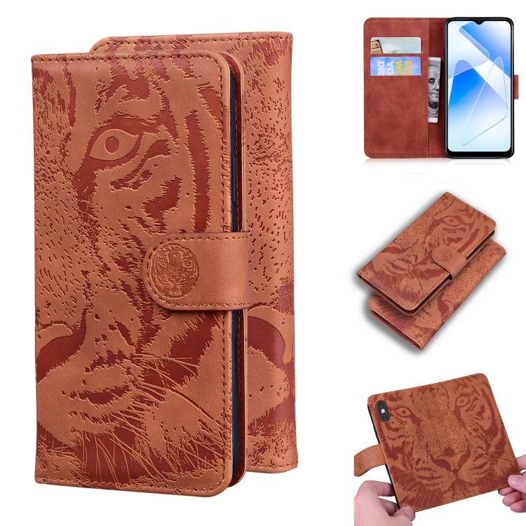 Tiger Embossing Pattern Horizontal Flip Leather Case with Holder & Card Slots & Wallet, For OPPO A15 / A15S, For OPPO A55 5G / A54 4G, For OPPO Realme V11 5G, For OPPO A74 4G / F19 4G