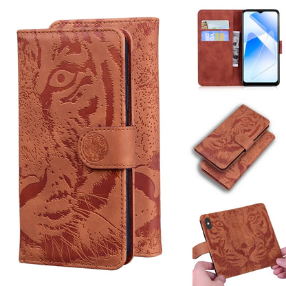 Tiger Embossing Pattern Horizontal Flip Leather Case with Holder & Card Slots & Wallet, For OPPO A15 / A15S, For OPPO A55 5G / A54 4G, For OPPO Realme V11 5G, For OPPO A74 4G / F19 4G