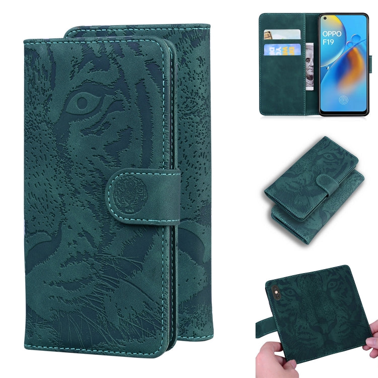 Tiger Embossing Pattern Horizontal Flip Leather Case with Holder & Card Slots & Wallet, For OPPO A15 / A15S, For OPPO A55 5G / A54 4G, For OPPO Realme V11 5G, For OPPO A74 4G / F19 4G