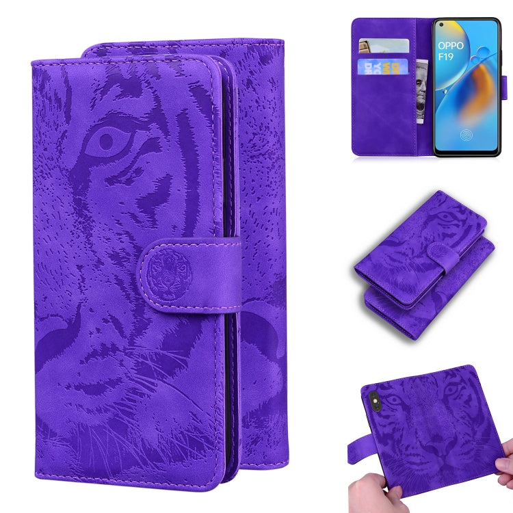 Tiger Embossing Pattern Horizontal Flip Leather Case with Holder & Card Slots & Wallet, For OPPO A15 / A15S, For OPPO A55 5G / A54 4G, For OPPO Realme V11 5G, For OPPO A74 4G / F19 4G