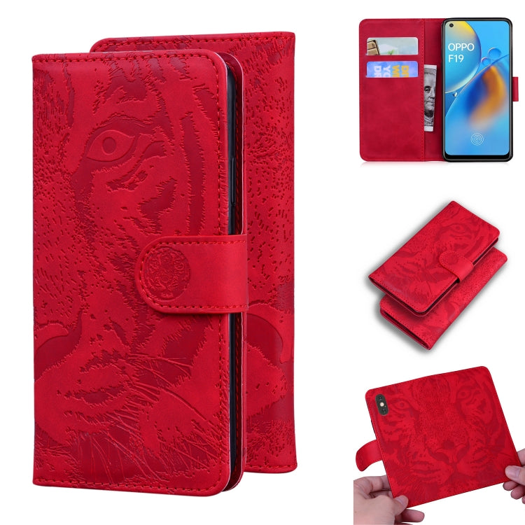 Tiger Embossing Pattern Horizontal Flip Leather Case with Holder & Card Slots & Wallet, For OPPO A15 / A15S, For OPPO A55 5G / A54 4G, For OPPO Realme V11 5G, For OPPO A74 4G / F19 4G