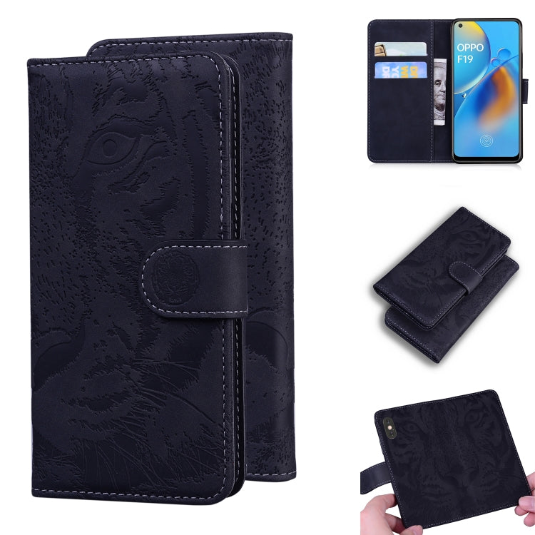 Tiger Embossing Pattern Horizontal Flip Leather Case with Holder & Card Slots & Wallet, For OPPO A15 / A15S, For OPPO A55 5G / A54 4G, For OPPO Realme V11 5G, For OPPO A74 4G / F19 4G