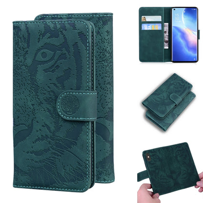 Tiger Embossing Pattern Horizontal Flip Leather Case with Holder & Card Slots & Wallet, For OPPO Reno5 Z, For OPPO Find X3 Neo / Reno5 Pro+ 5G, For OPPO Realme 8 / Realme 8 Pro, For OPPO Realme C20