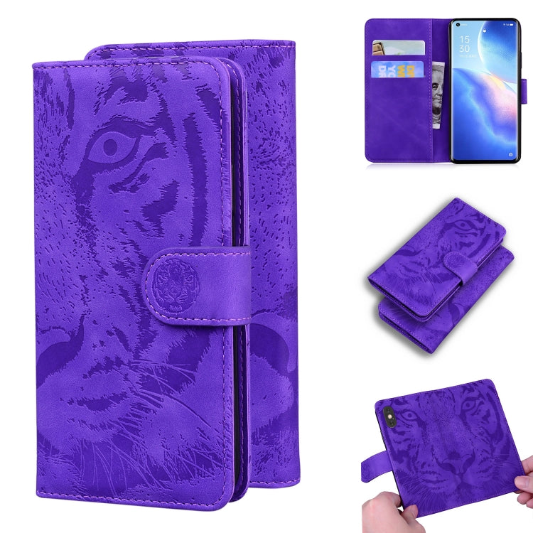 Tiger Embossing Pattern Horizontal Flip Leather Case with Holder & Card Slots & Wallet, For OPPO Reno5 Z, For OPPO Find X3 Neo / Reno5 Pro+ 5G, For OPPO Realme 8 / Realme 8 Pro, For OPPO Realme C20