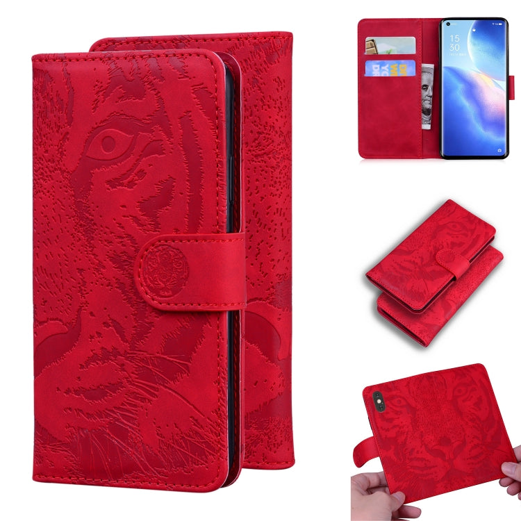 Tiger Embossing Pattern Horizontal Flip Leather Case with Holder & Card Slots & Wallet, For OPPO Reno5 Z, For OPPO Find X3 Neo / Reno5 Pro+ 5G, For OPPO Realme 8 / Realme 8 Pro, For OPPO Realme C20
