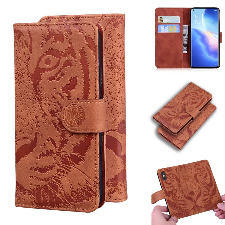 Tiger Embossing Pattern Horizontal Flip Leather Case with Holder & Card Slots & Wallet, For OPPO Reno5 Z, For OPPO Find X3 Neo / Reno5 Pro+ 5G, For OPPO Realme 8 / Realme 8 Pro, For OPPO Realme C20