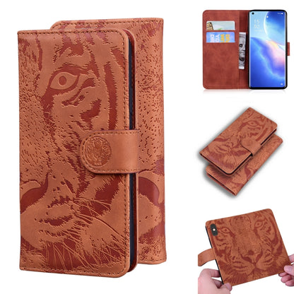 Tiger Embossing Pattern Horizontal Flip Leather Case with Holder & Card Slots & Wallet, For OPPO Reno5 Z, For OPPO Find X3 Neo / Reno5 Pro+ 5G, For OPPO Realme 8 / Realme 8 Pro, For OPPO Realme C20