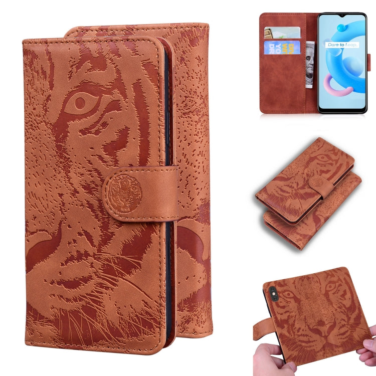 Tiger Embossing Pattern Horizontal Flip Leather Case with Holder & Card Slots & Wallet, For OPPO Reno5 Z, For OPPO Find X3 Neo / Reno5 Pro+ 5G, For OPPO Realme 8 / Realme 8 Pro, For OPPO Realme C20