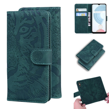 Tiger Embossing Pattern Horizontal Flip Leather Case with Holder & Card Slots & Wallet, For OPPO Realme C21, For OPPO Realme Narzo 30 Pro 5G, For OPPO Realme V5 5G, For OPPO Realme X7 (India) / Realme V15