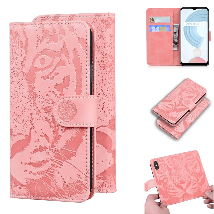 Tiger Embossing Pattern Horizontal Flip Leather Case with Holder & Card Slots & Wallet, For OPPO Realme C21, For OPPO Realme Narzo 30 Pro 5G, For OPPO Realme V5 5G, For OPPO Realme X7 (India) / Realme V15