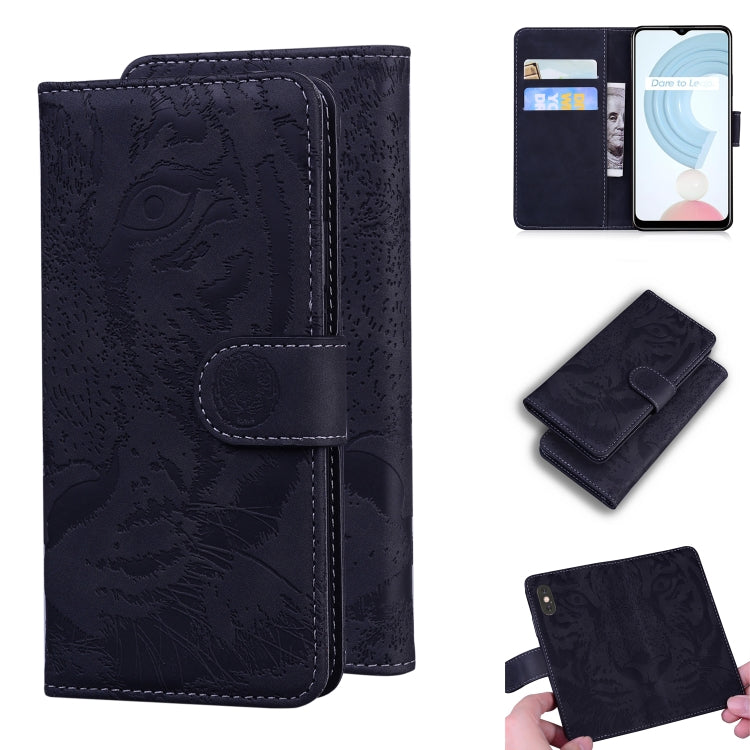 Tiger Embossing Pattern Horizontal Flip Leather Case with Holder & Card Slots & Wallet, For OPPO Realme C21, For OPPO Realme Narzo 30 Pro 5G, For OPPO Realme V5 5G, For OPPO Realme X7 (India) / Realme V15