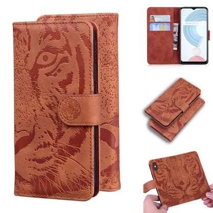 Tiger Embossing Pattern Horizontal Flip Leather Case with Holder & Card Slots & Wallet, For OPPO Realme C21, For OPPO Realme Narzo 30 Pro 5G, For OPPO Realme V5 5G, For OPPO Realme X7 (India) / Realme V15
