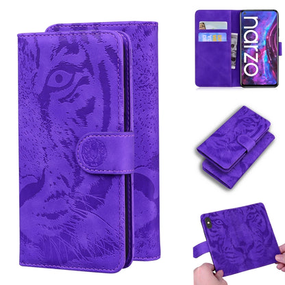 Tiger Embossing Pattern Horizontal Flip Leather Case with Holder & Card Slots & Wallet, For OPPO Realme C21, For OPPO Realme Narzo 30 Pro 5G, For OPPO Realme V5 5G, For OPPO Realme X7 (India) / Realme V15