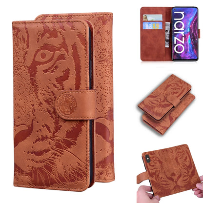 Tiger Embossing Pattern Horizontal Flip Leather Case with Holder & Card Slots & Wallet, For OPPO Realme C21, For OPPO Realme Narzo 30 Pro 5G, For OPPO Realme V5 5G, For OPPO Realme X7 (India) / Realme V15