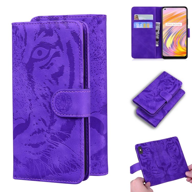 Tiger Embossing Pattern Horizontal Flip Leather Case with Holder & Card Slots & Wallet, For OPPO Realme C21, For OPPO Realme Narzo 30 Pro 5G, For OPPO Realme V5 5G, For OPPO Realme X7 (India) / Realme V15