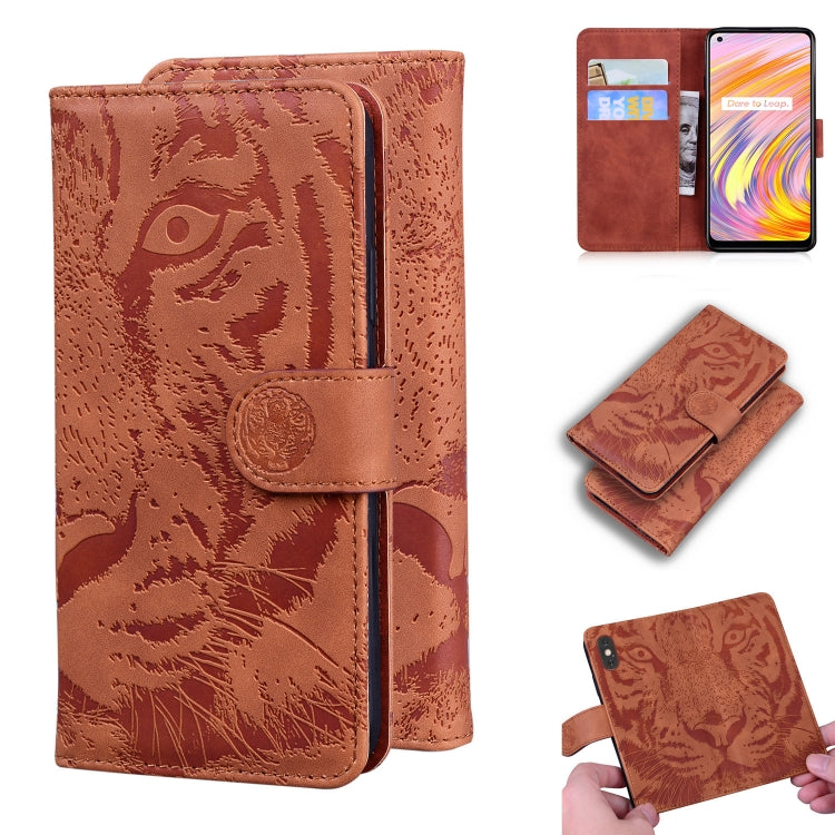 Tiger Embossing Pattern Horizontal Flip Leather Case with Holder & Card Slots & Wallet, For OPPO Realme C21, For OPPO Realme Narzo 30 Pro 5G, For OPPO Realme V5 5G, For OPPO Realme X7 (India) / Realme V15