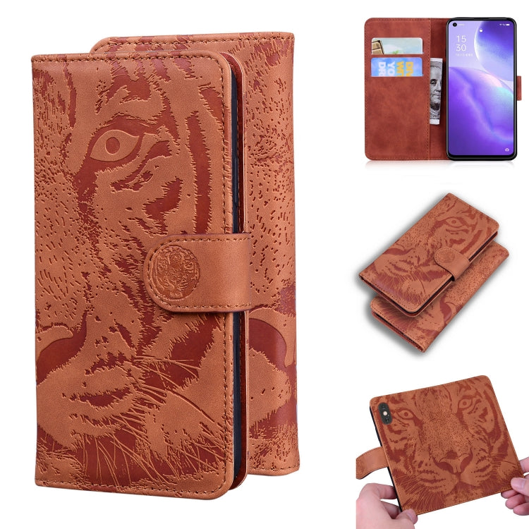 Tiger Embossing Pattern Horizontal Flip Leather Case with Holder & Card Slots & Wallet, For OPPO Realme X7 Pro 5G, For OPPO Reno 5 4G / Reno 5 5G, For OPPO Reno5 K / Find X3 Lite, For OPPO Reno5 Pro 5G